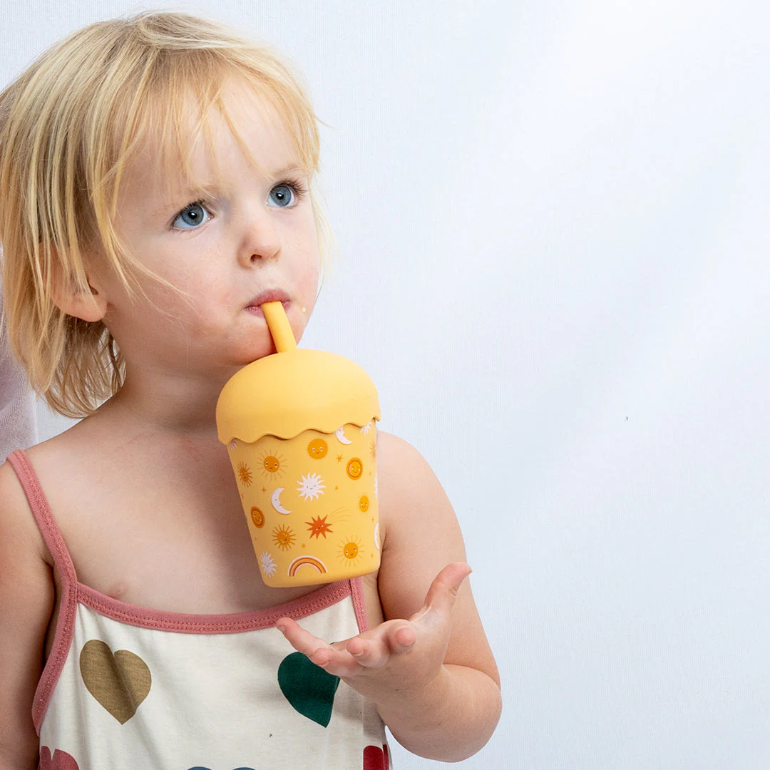 Orange Suns Mini Smoothie Cup & Straw – 200ml - Image 3