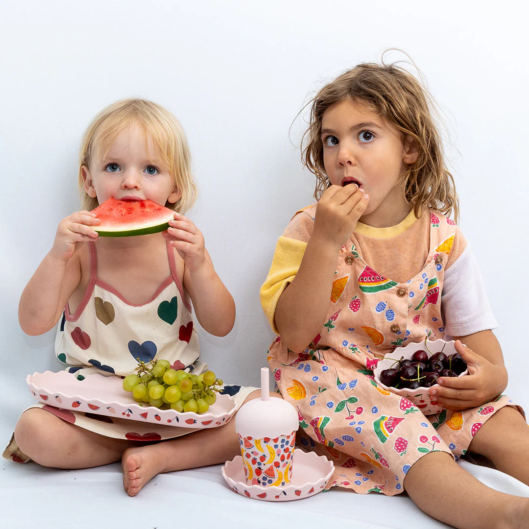 Pink Fruits Silicone Bowl and Plate Set - Image 4