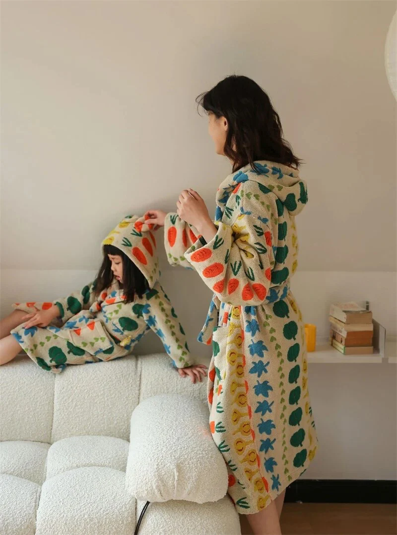 Harvest Grobe - Funky Veggie Towel Robe (Child and Adult Sizes) - Image 4