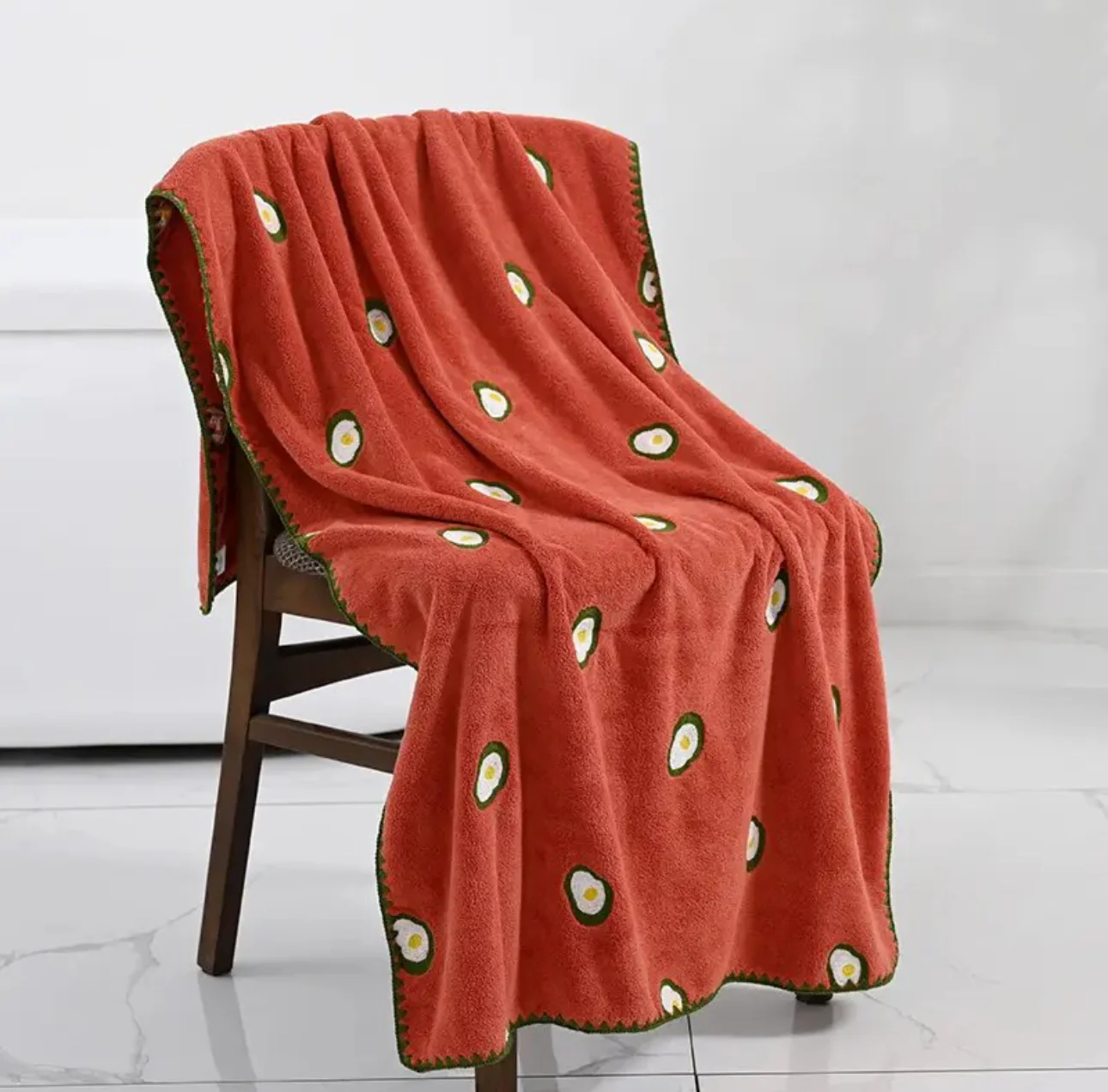 Soft Velvet - Towel with Cute Embroidered Patterns - Image 7