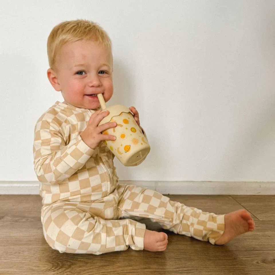 Yellow Suns Mini Smoothie Cup & Straw – 200ml - Image 4
